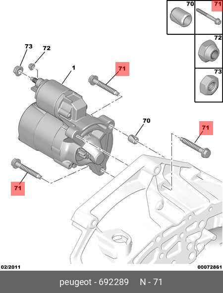 Болт самонарез 8x125-60 Citroen/Peugeot 692289 #1