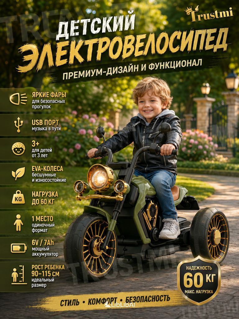 ЭлектромобильдетскийспультомBluetoothимузыкойдлядетей