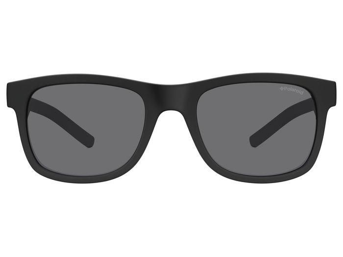 Детские солнцезащитные очки Polaroid PLD 8020/S YYV Y2, цвет: черный, цвет линзы: серый, квадратные, #1