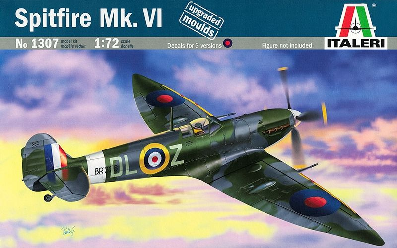 Сборная модель Британский истребитель Supermarin Spitfire Mk.VI, масштаб 1/72, 1307 Italeri  #1