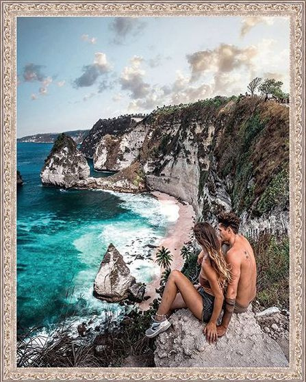 Алмазная мозаика на подрамнике / Вышивка / Картина стразами "Дикий пляж" 40х50 см  #1