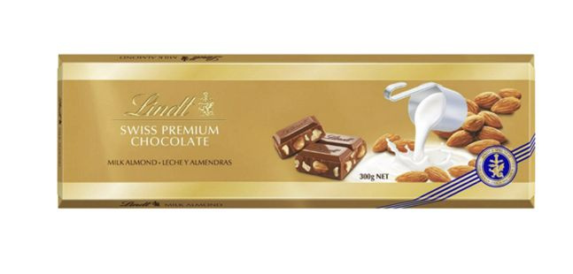 Шоколад Lindt с цельным миндалем 300 г #1