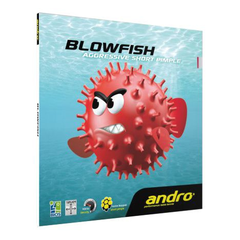 Накладка Andro Blowfish, красная 2.0, короткие шипы #1