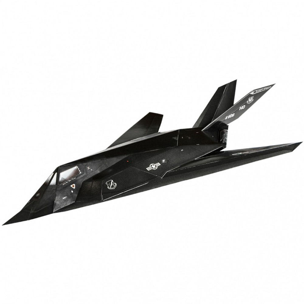 Сборная модель Умная Бумага "Авиация", Малозаметный ударный самолет F-117, масштаб 1:72  #1