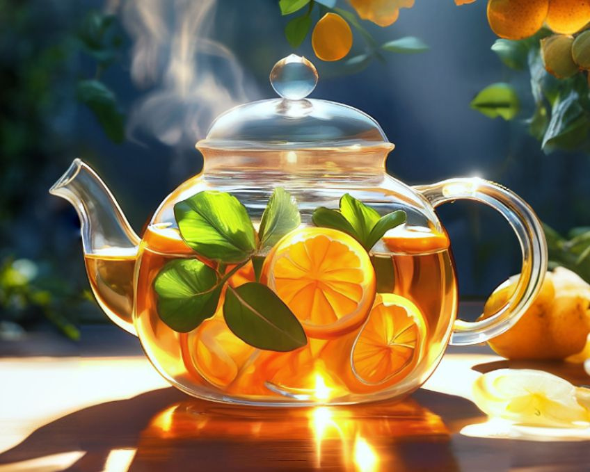 Алмазная мозаика Bright Color "Чай с лимоном" 40х50 на холсте, без подрамника  #1