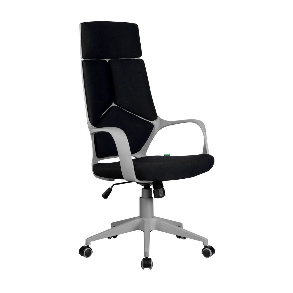 Кресло компьютерное офисное RV Chair IQ 8989, стул крутящийся на колесиках, Чёрный / Серый каркас  #1