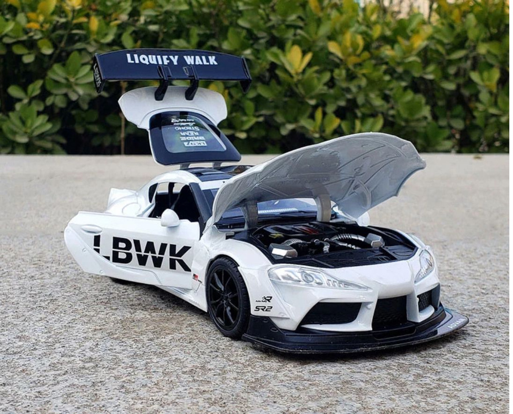 Коллекционная масштабная модель Toyota Supra Liberty Walk LBWK 1:24 (металл,свет,звук)  #1