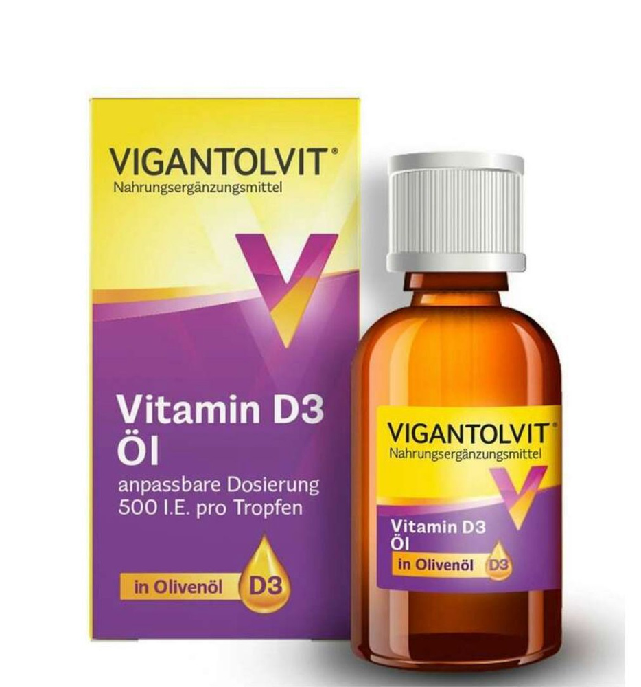 VIGANTOLVIT Oil 500 i.E. Вигантолвит Витамин D3 капли в оливком масле, 10мл  #1