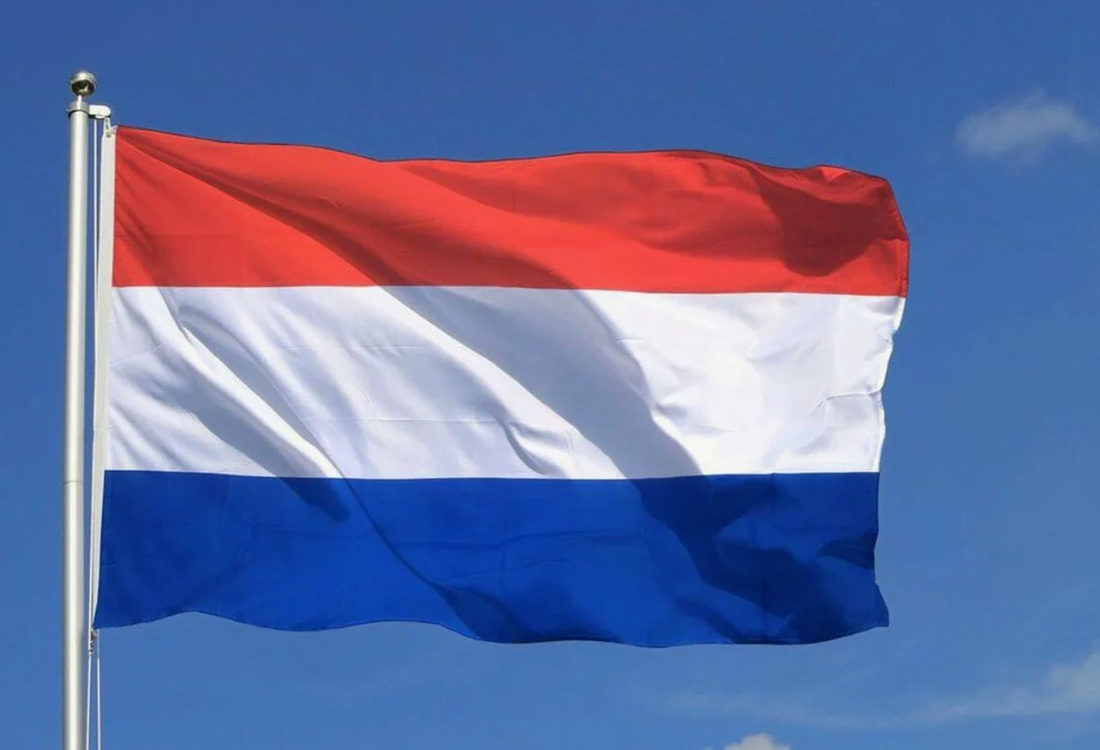 Двусторонний флаг Нидерландов 40х60 см на лодку, катер или яхту с люверсами  #1