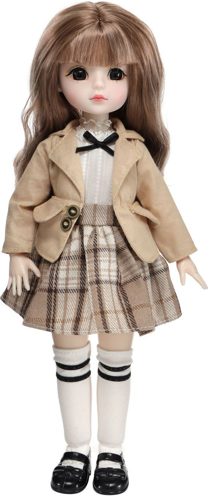 Кукла шарнирная серия Аниме 30 см в бежевом комплекте Max&Jessi  #1