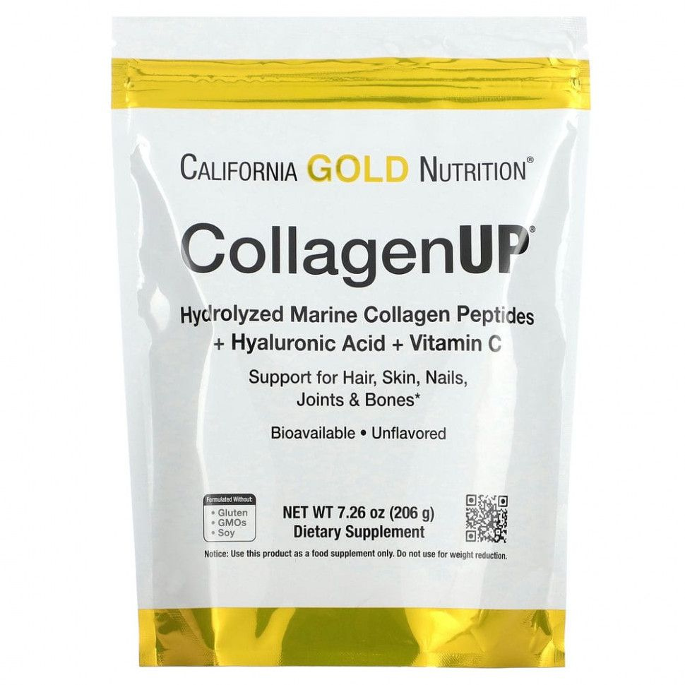 California GOLD Nutrition CollagenUP, Для суставов и связок, 206 грамм #1