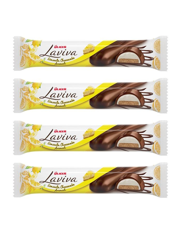 Ulker Laviva Шоколадный батончик со вкусом лимонного чизкейка, 4 шт. по 35 гр.  #1