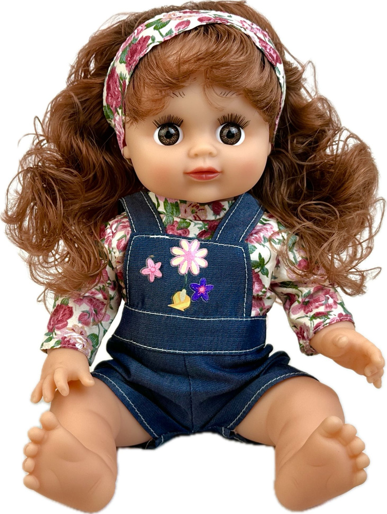 Интерактивная кукла Алина, говорящая, поет песню про маму, в сумочке-рюкзачке, 33 см  #1