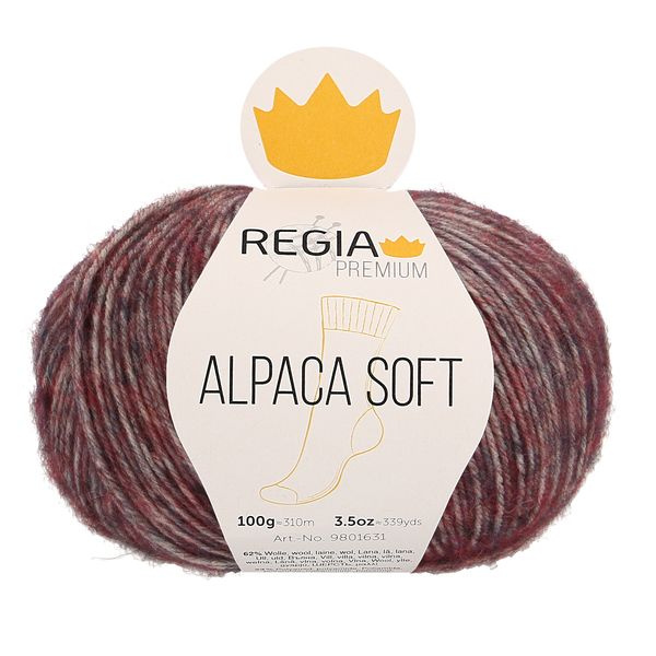 Носочная пряжа Regia Premium Alpaca Soft (00084 Berry Meliert) #1