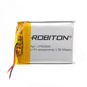 Аккумуляторная батарейка литий-полимерная ROBITON LP503040 3.7В 550мАч PK1  #1