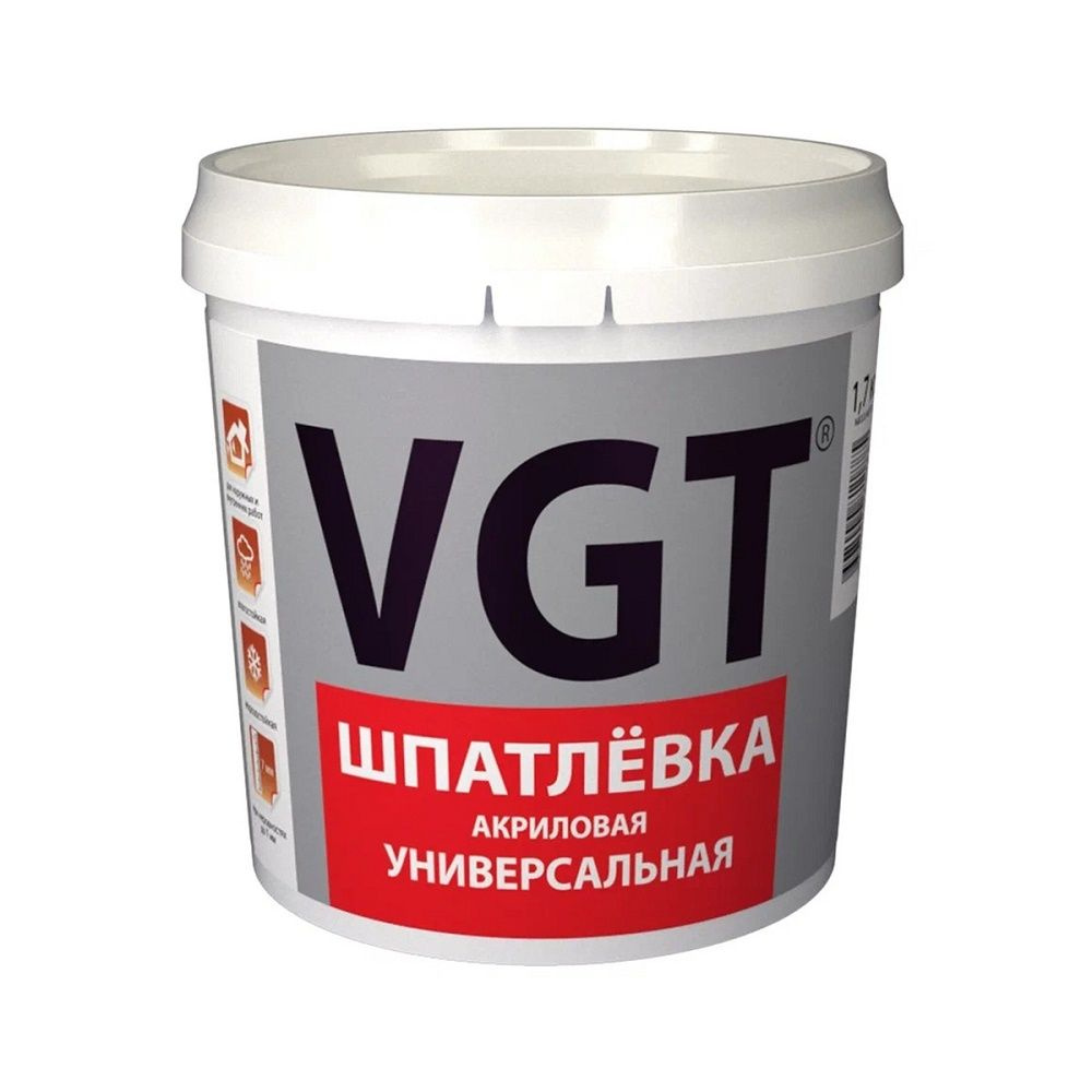 Шпатлевка акриловая универсальная VGT (1,7кг) #1