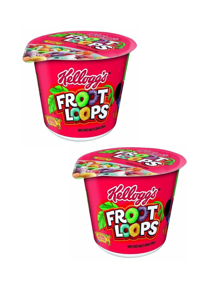 Готовый завтрак Kellogg's Froot Loops стакан, 42 гр х 2 шт #1
