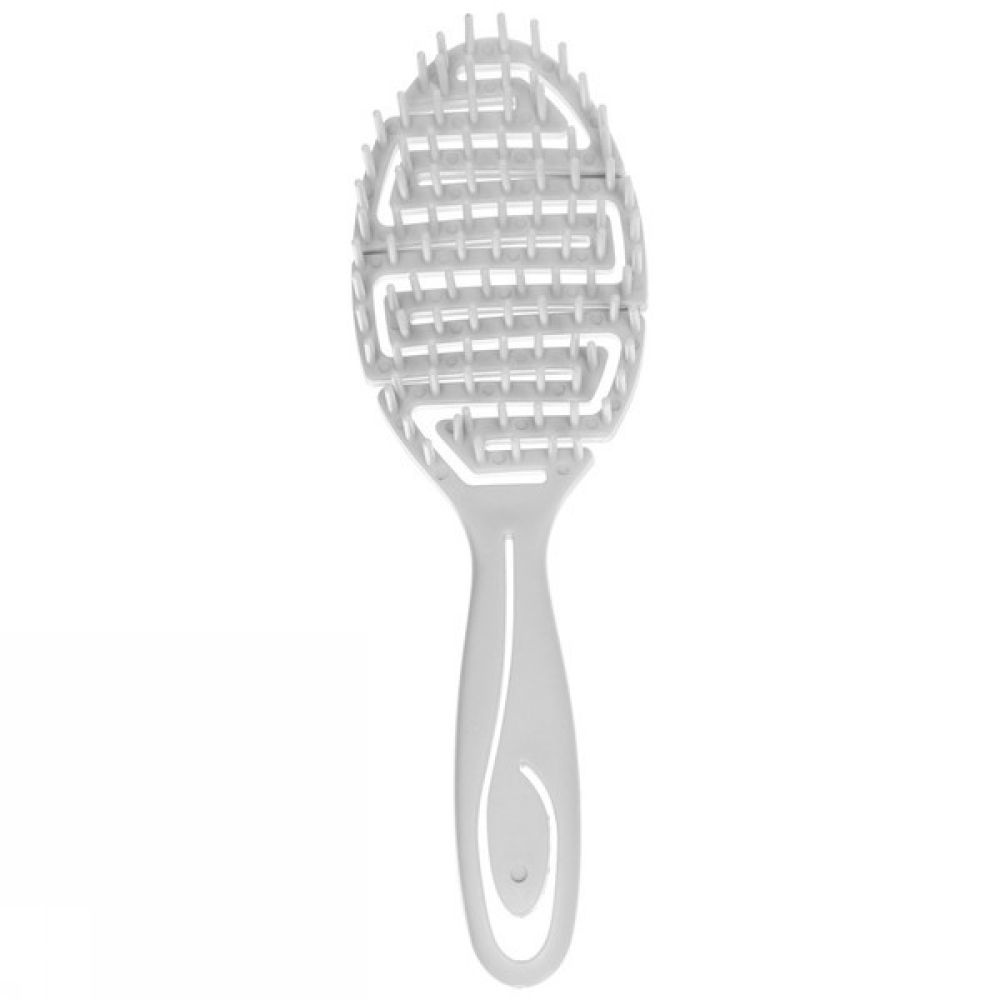 COSMO STYLE Расчёска массажная для бережного расчесывания мокрых волос ОВАЛЬНАЯ БЕЛАЯ 21,8 х 6,8 см  #1