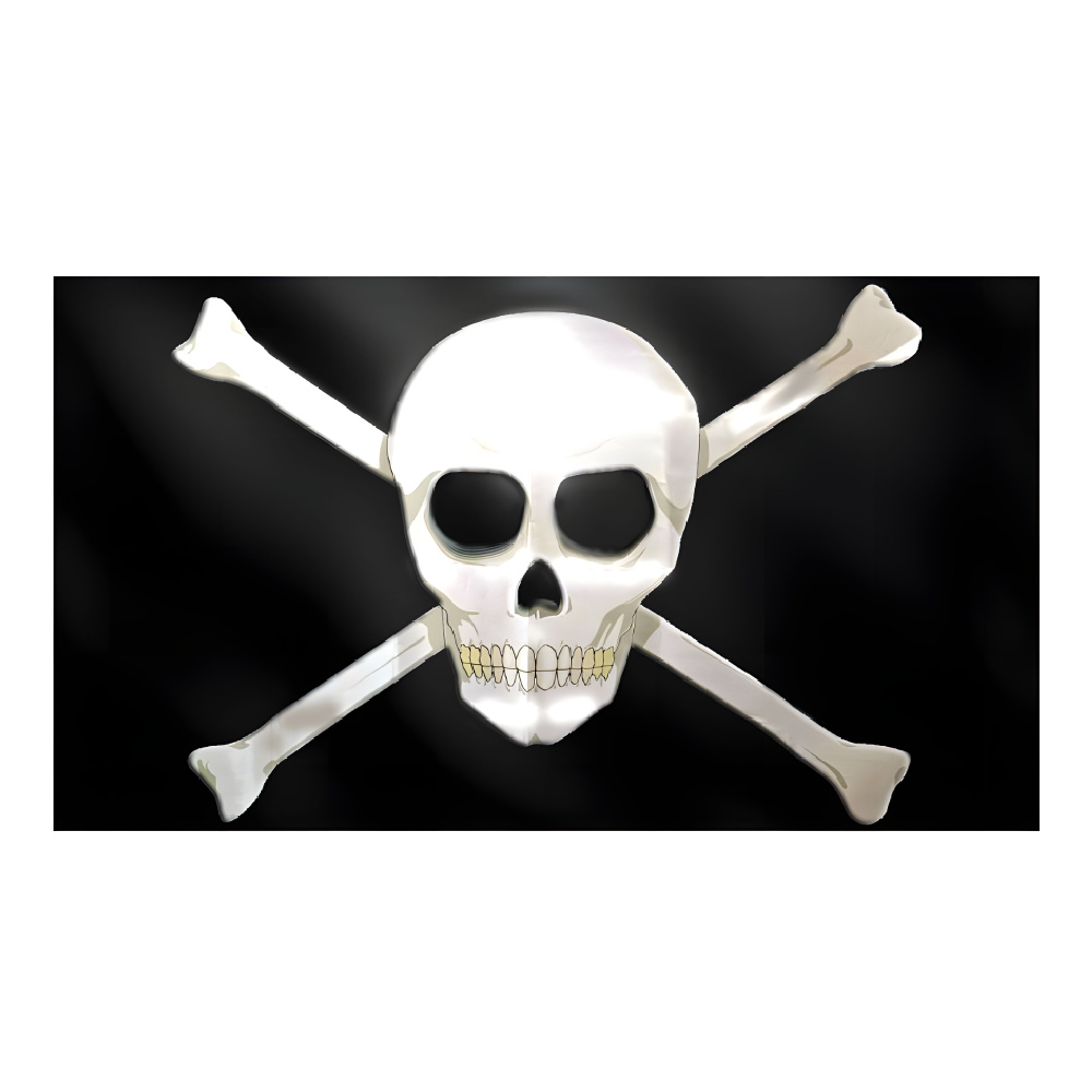 Пиратский флаг "Череп и кости" (135 х 90 см) #1
