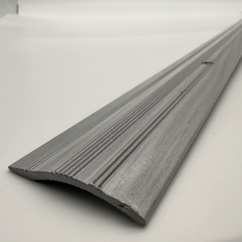 Порог алюминиевый стыкоперекрывающий одноуровневый стык (ПД 04) 39,4x7,1 1800 мм дуб серый  #1