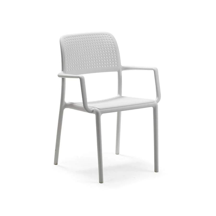 Кресло NARDI Bora - 4 шт., для улицы, пластиковое, цвет белый, Размер кресла Ш585хГ570хВ860 мм, AU-ROOM #1
