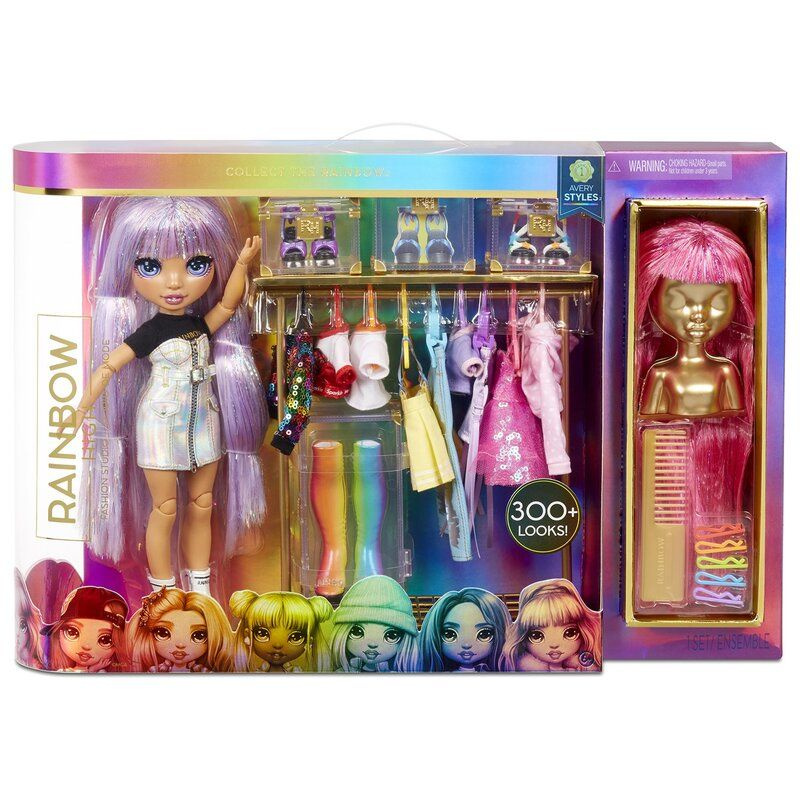 Кукла Rainbow High с гардеробом, игровой набор Студия с Avery Styles 571049  #1