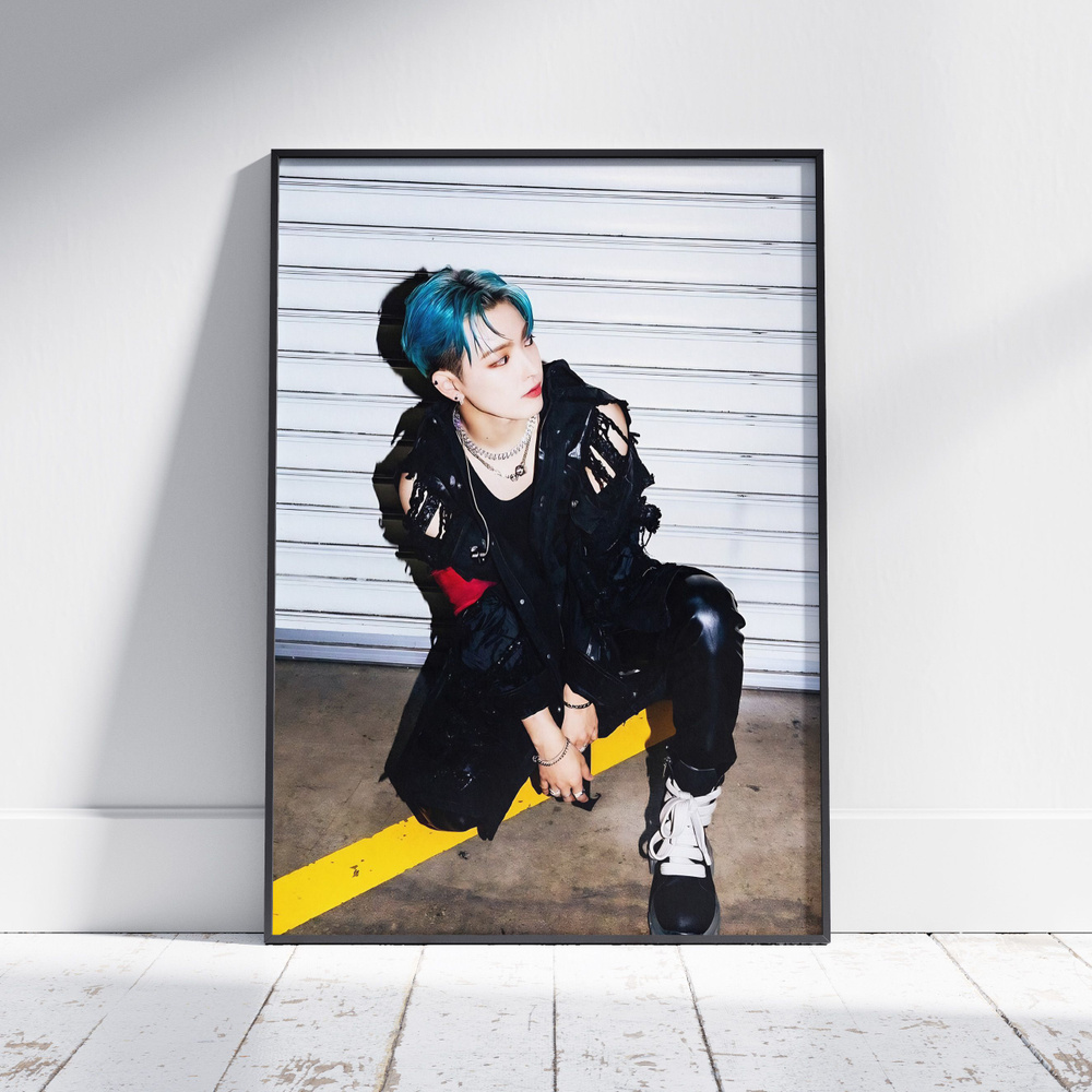 Плакат на стену для интерьера ATEEZ (Хонджун - Hongjoong 14) - Постер по K-POP музыке формата A3 (30x42 #1