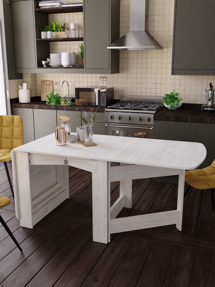 Стол кухонный обеденный для кухни деревянный большой складной, раздвижной, письменный, трансформер в #1