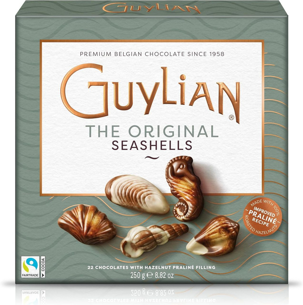 Набор шоколадных конфет Guylian Seashells Морские ракушки с начинкой пралине, 250г  #1