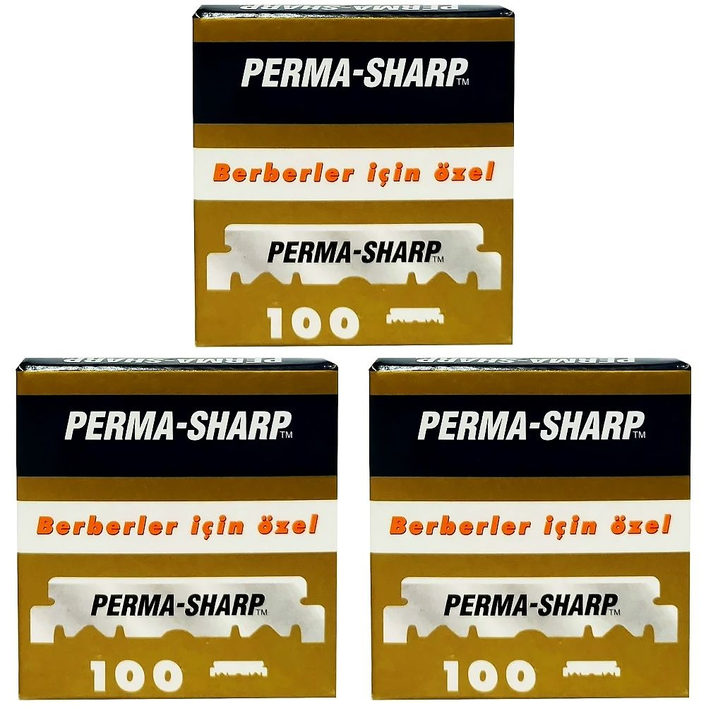 Лезвия односторонние Perma-Sharp 300 лезвий половинки (100*3 уп) #1