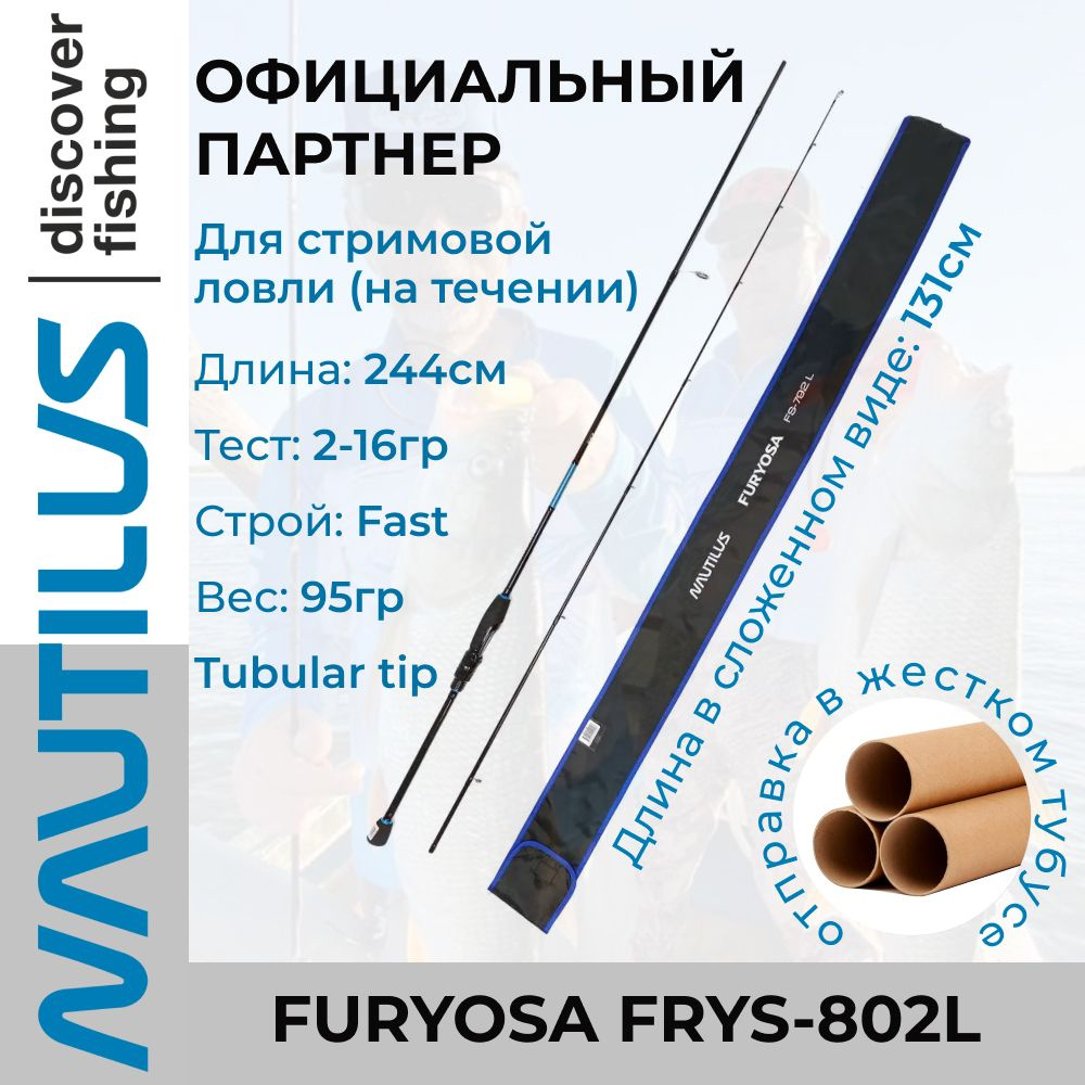 Спиннинг Nautilus Furyosa FRYS-802L 244см 2-16гр #1