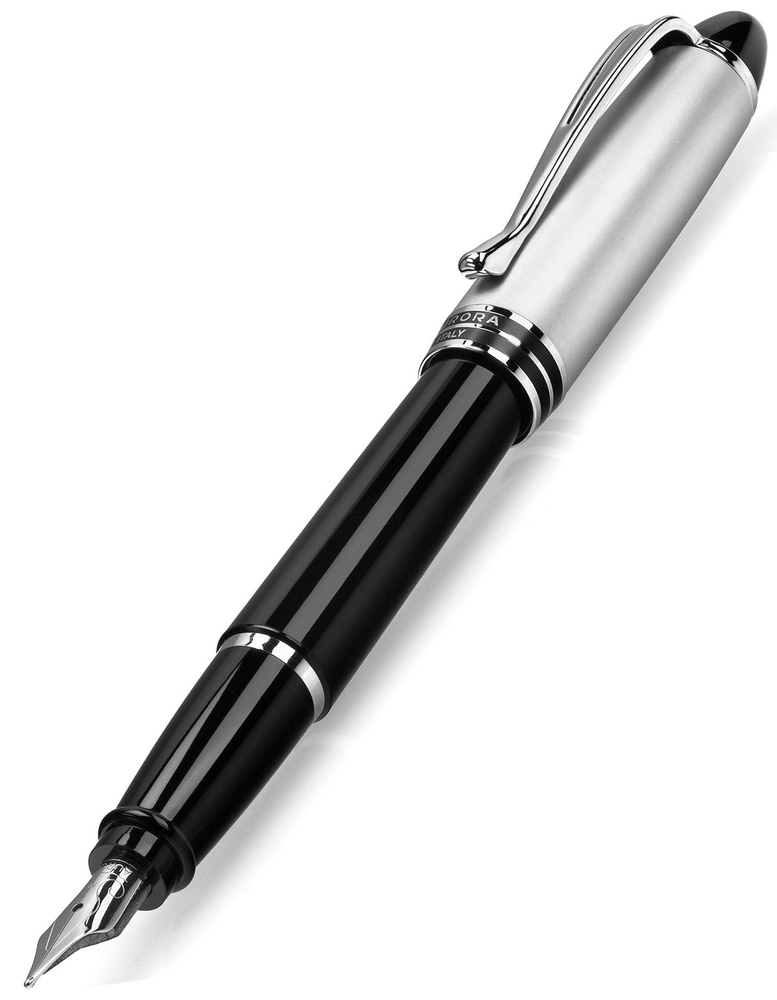 Перьевая ручка AURORA Ipsilon Black Resin Chrome Cap Chrome Plated (AU B11/C*),(AU B11-CM)  #1