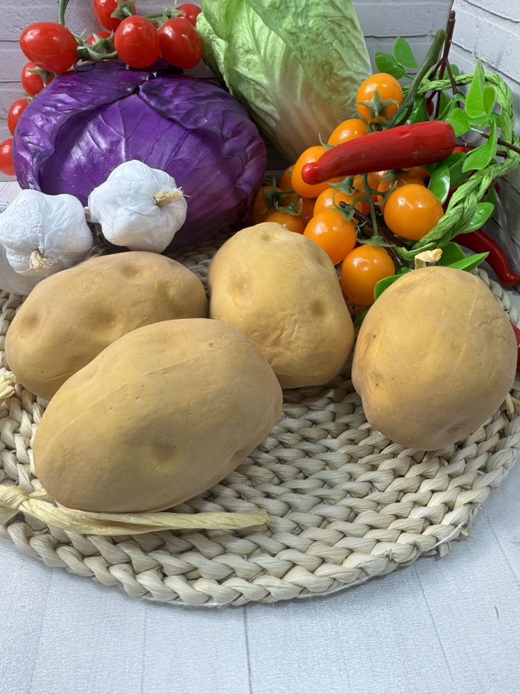 SunGrass / Овощи искусственные для декора - картофель, 4 шт на ветке  #1
