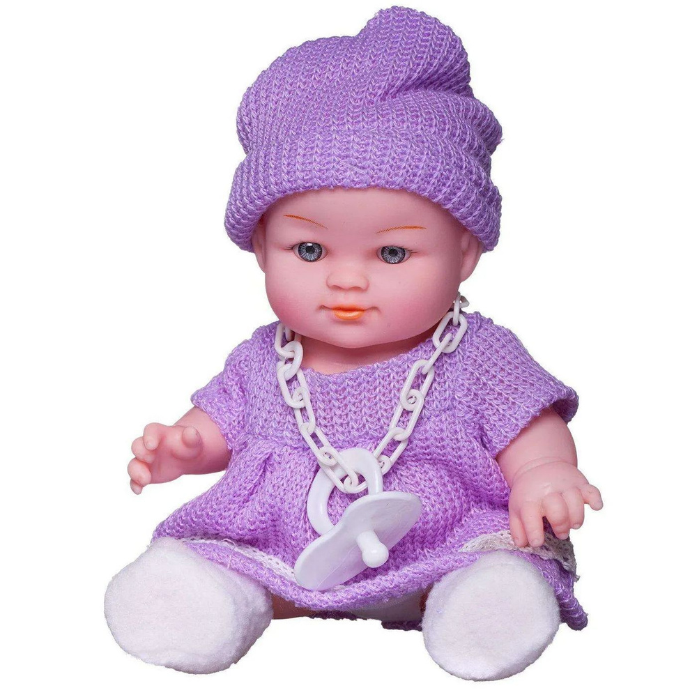 Кукла-пупс ABTOYS озвученный в фиолетовом платье 23 см #1