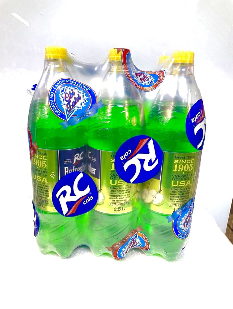 Напиток RC Refresher Green Apple, 6 штук по 1.5 л #1