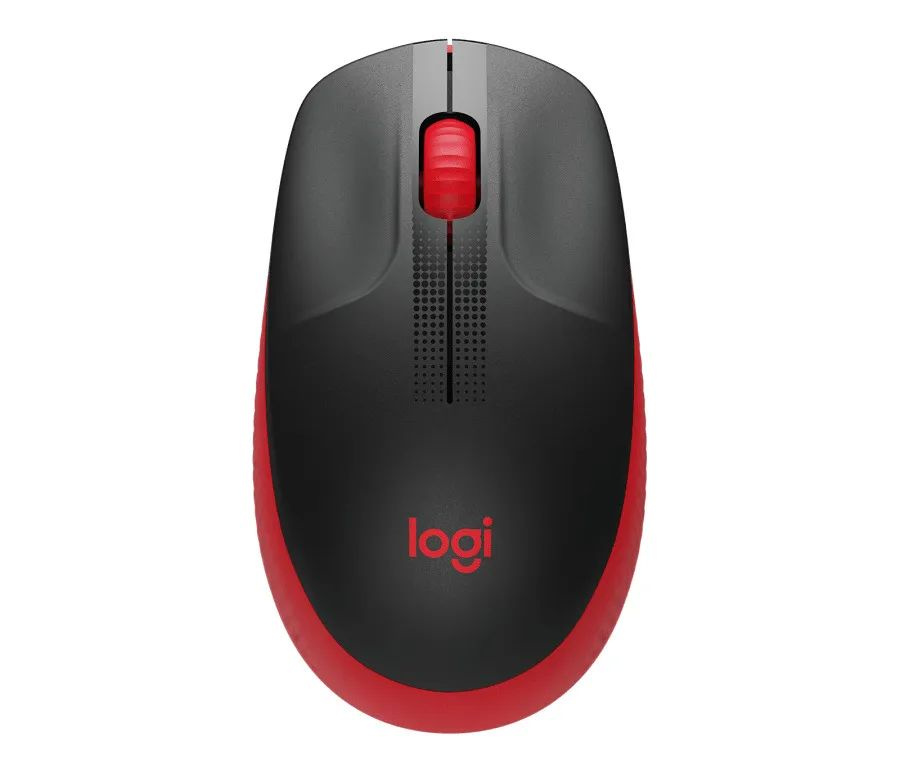 Мышь беспроводная Logitech Silent М190 (910-005908), красный/черный #1