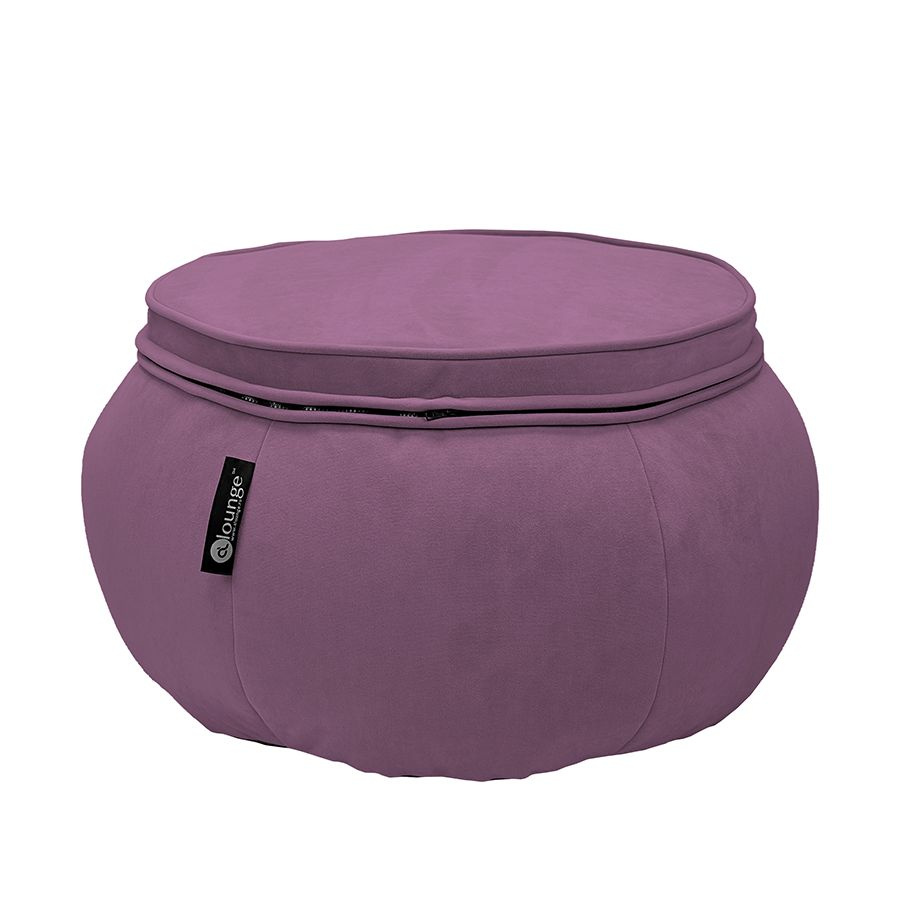 Бескаркасный пуф для ног aLounge - Wing Ottoman - Sakura Pink (велюр, фиолетовый) - оттоманка к дивану #1