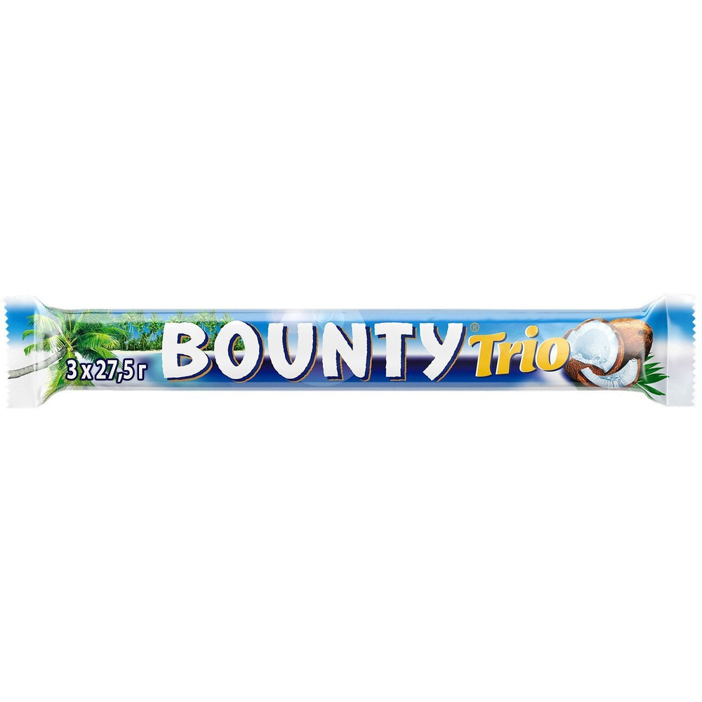 Шоколадный батончик Bounty (Баунти) Трио 82,5 г - 8 шт. #1