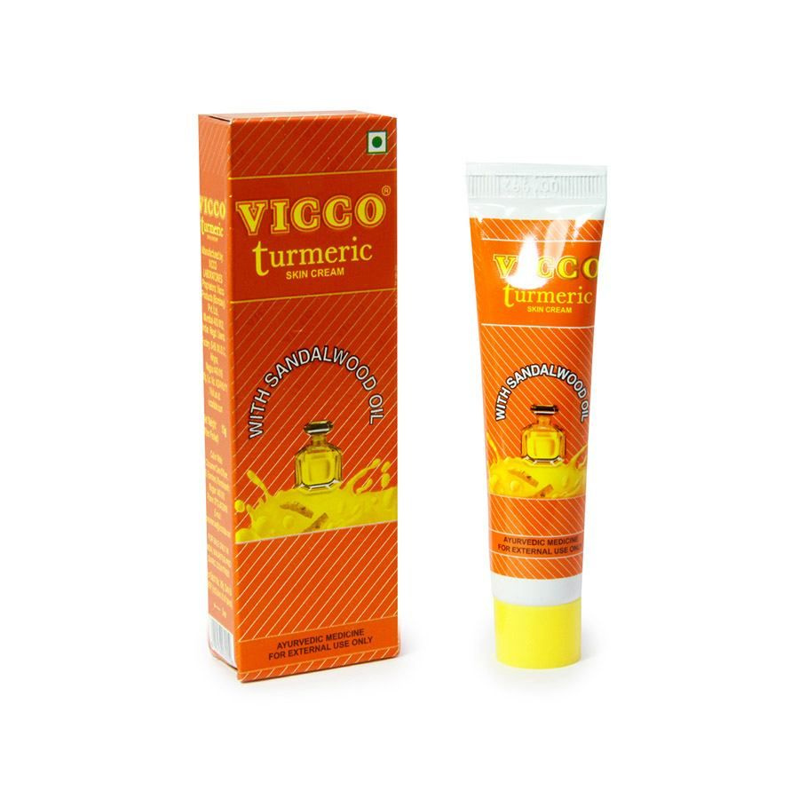 Крем с Куркумой и Сандаловым маслом Викко / Turmeric skin cream with Sandalwood oil Vicco, 15 гр.  #1
