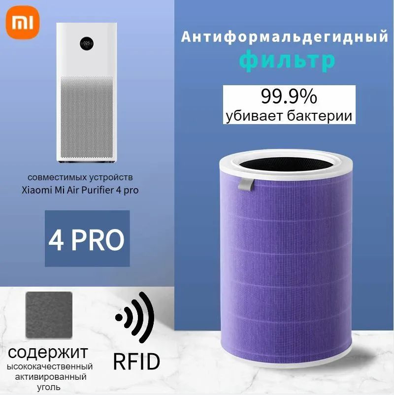 Фильтр для воздухоочистителя Xiaomi Smart Air Purifier 4 Pro (RFID), цвет зеленый, BHR5056EU, BHR5062G #1