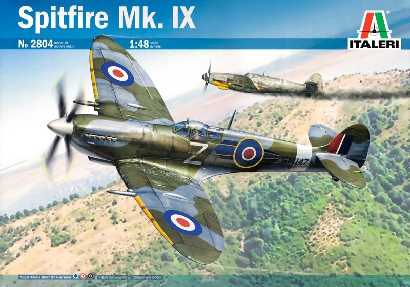 Сборная модель Британский истребитель Spitfire Mk. IX, масштаб 1/48, 2804 Italeri  #1