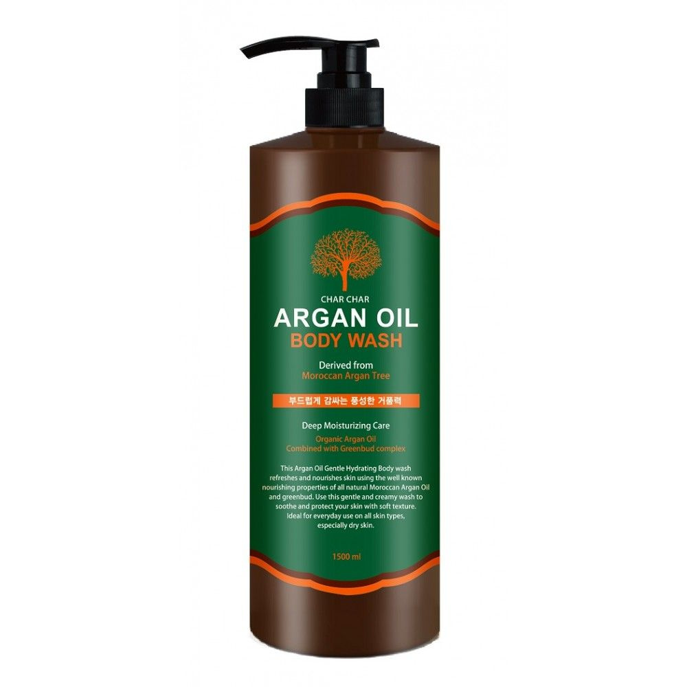 Char Char Argan Oil Body Wash Гель для душа увлажняющий с аргановым маслом 1500мл  #1