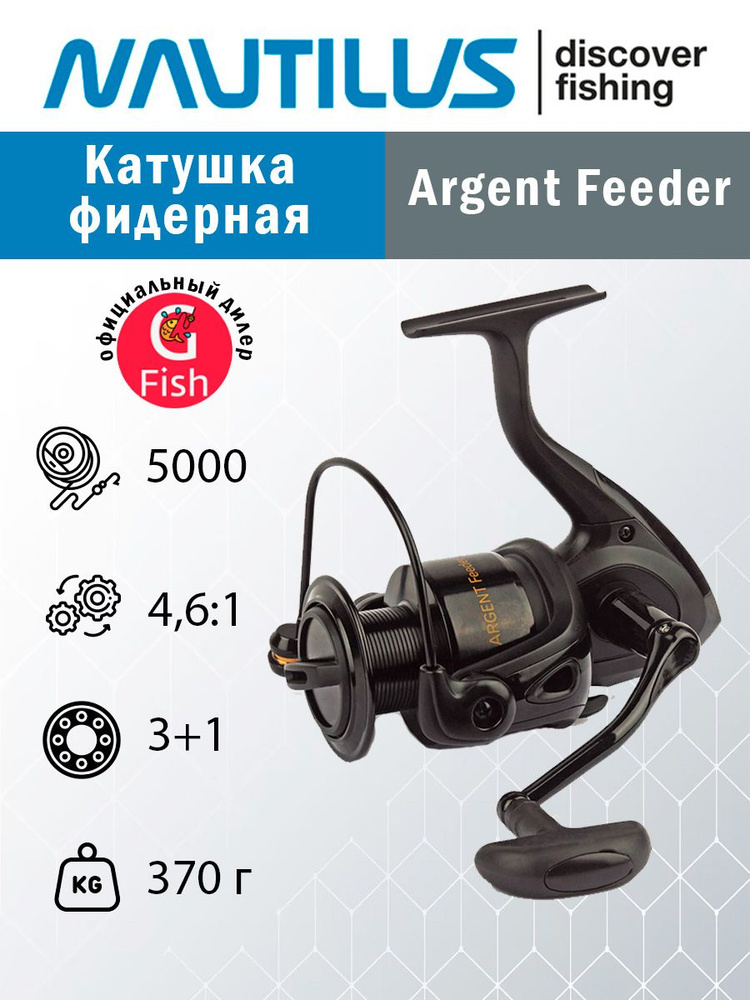 Катушка для рыбалки фидерная Nautilus Argent Feeder 5000 #1