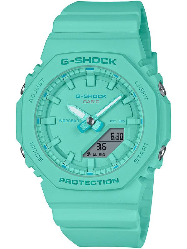 Противоударные женские наручные часы Casio G-Shock GMA-P2100-2A с подсветкой, будильником и секундомером #1