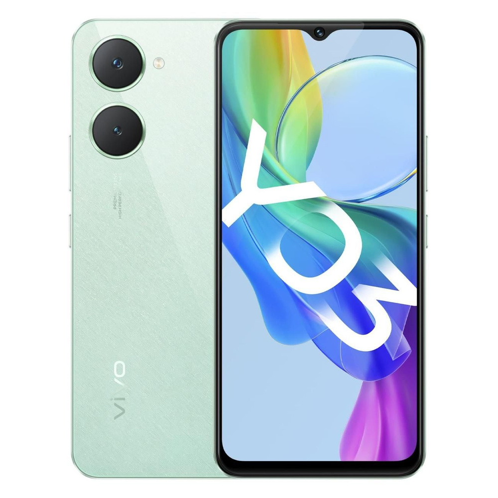 Vivo Смартфон Y03 4/128GB Мятный зелёный 4/128 ГБ, зеленый #1