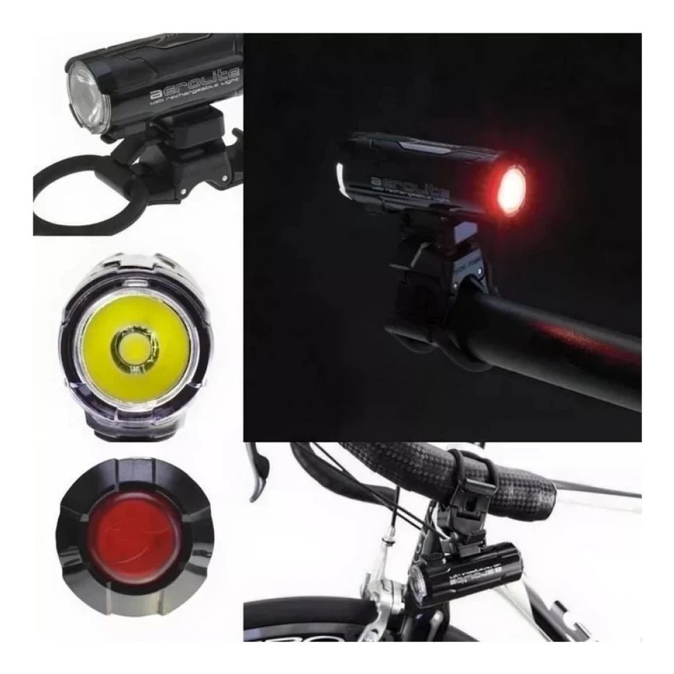 Фонарь Moon Aerolite Универсальный, двойной свет белый + красный, аккумулятор с зарядкой USB для велосипеда, #1