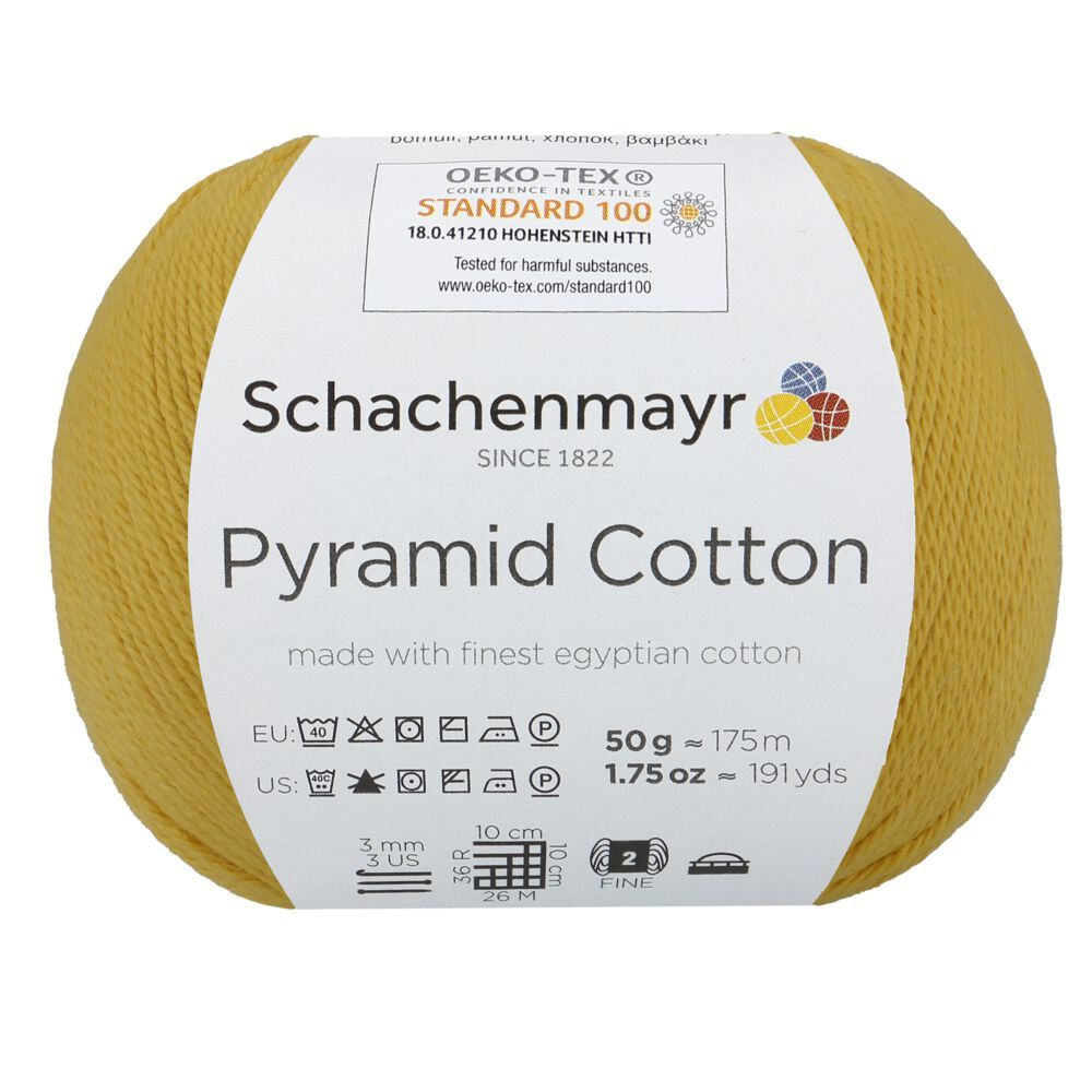 Пряжа для вязания Schachenmayr Pyramid Cotton (00023 Mais) 1 моток 50г/175м #1