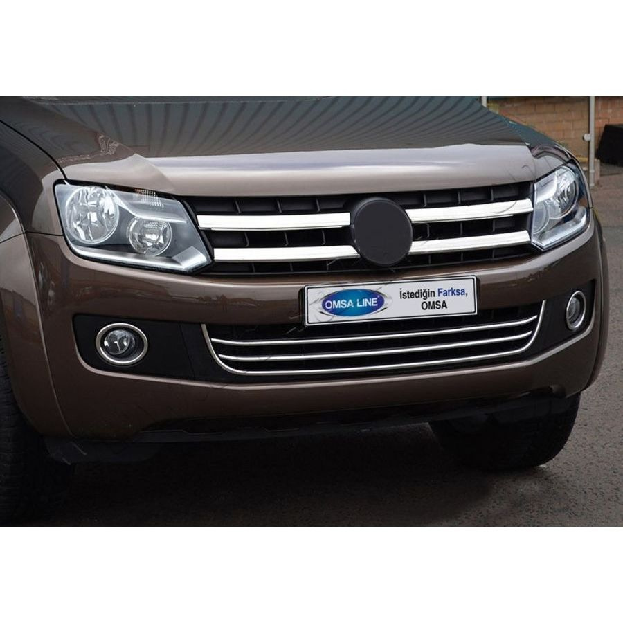 Omsa Line Накладки на кузов Накладки на передний бампер, VW Amarok 4x2 2010-2016, 3 шт.  #1