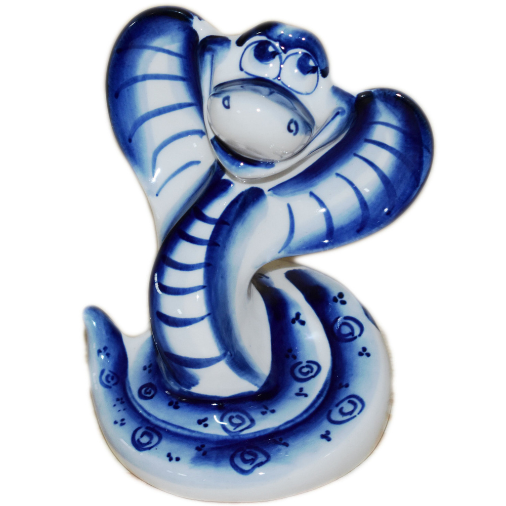 Символ 2025 года Змея Кобра Гжель #1