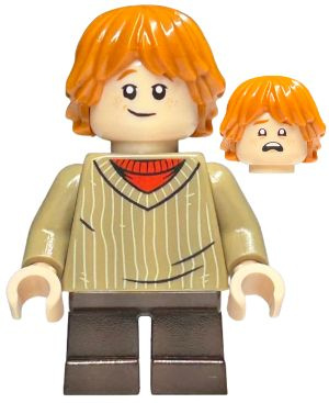 Минифигурка Lego Harry Potter Ron Weasley - Dark Tan Sweater hp142 #1